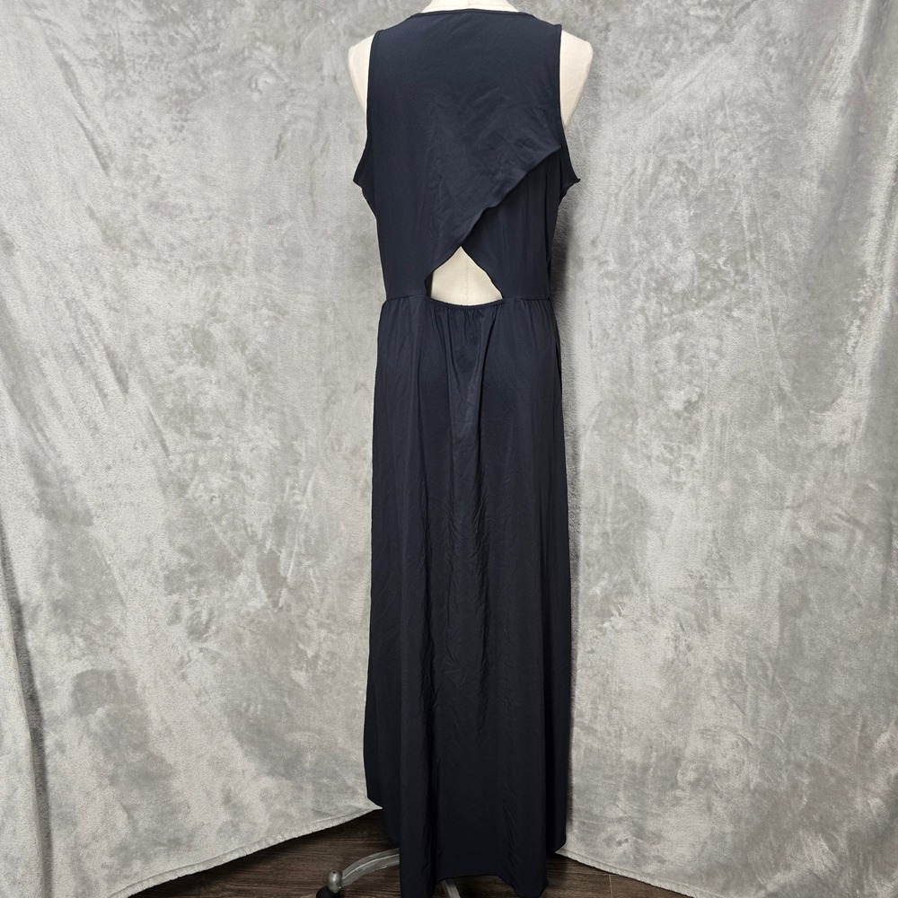 Toad&Co Sunkissed Maxi Dress Women L Black Minimalist Gorpcore Athleisure Pocket - Picture 2 of 16